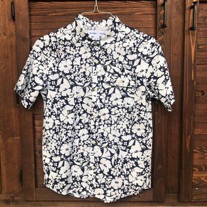 OLD NAVY Boys Navy & White Hawaiian Shirt